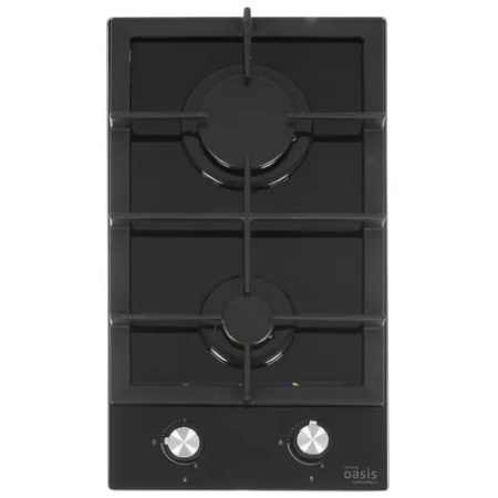 Встраиваемая варочная панель Газовая Oasis P-GBD, 29 см, цвет Чёрный