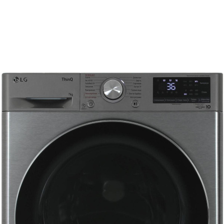 Стиральная машина с фронтальной загрузкой LG F2V5HS2S, Max загрузка - 7кг, Max отжим - 1 200об/мин., цвет Серый