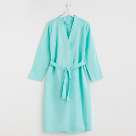 Халат женский Экономь и Я размер 42-44 голубой 5045787