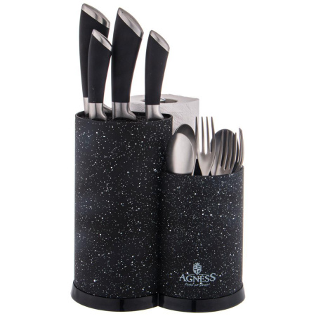 Подставка для ножей Agness с держателем для полотенец 911-752
