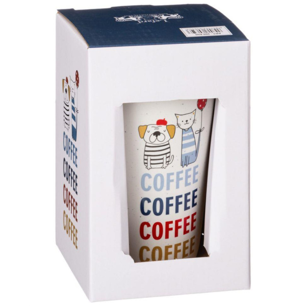 Кружка Lefard Coffemania с силик. крышкой 390 мл 260-650