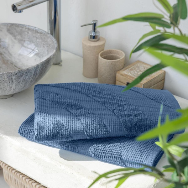Полотенце Verossa 70/140 Wave Махра 480 гр/м2 Синий деним 797264