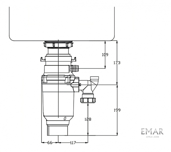 Измельчитель пищевых отходов Emar ATC-WZB390A Compact RC