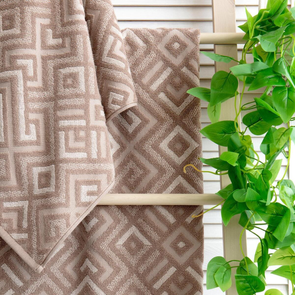 Полотенце Самойловский Текстиль 50/90 Сиена Махра Мокко/светло-бежевый 790239