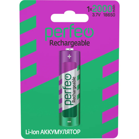 Аккумулятор Perfeo 18650 Li-Ion 2200mAh/1BL 3.7V