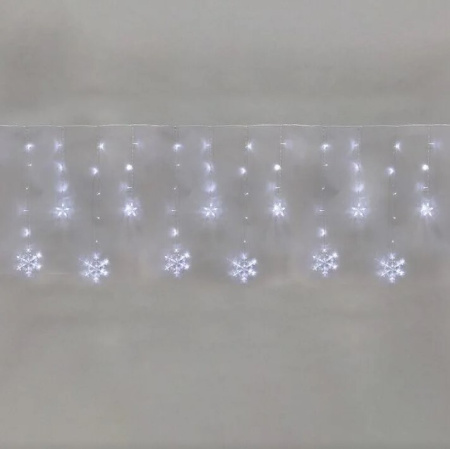 Гирлянда светодиодная Neon Night Бахрома со снежинками 2,4*0,9 м 255-075