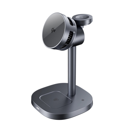 Беспроводная зарядная станция Deppa 3 в 1 QI2 EVO Power Grey