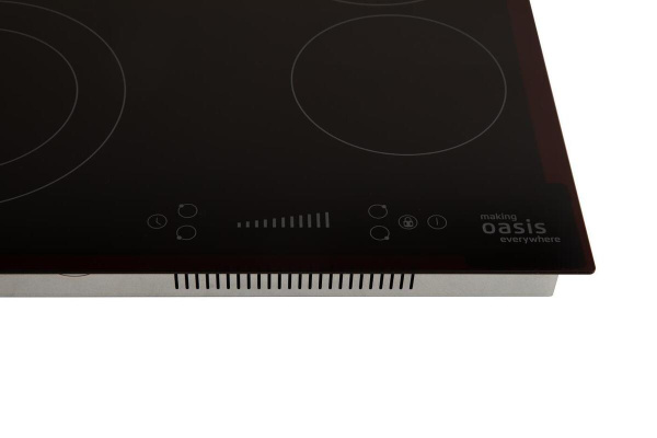 Встраиваемая варочная панель Электрическая Oasis P-SB, 58 см, цвет Чёрный