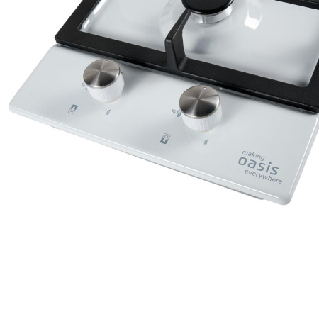 Встраиваемая варочная панель Газовая Oasis P-MEWD, 29 см, цвет Белый