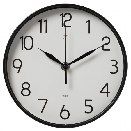 Часы настенные Рубин Классика d-19,5см черный 2019-111B