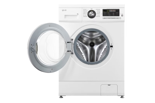 Стиральная машина с фронтальной загрузкой LG F1096ND3, Max загрузка - 6кг, Max отжим - 1 000об/мин., цвет Белый