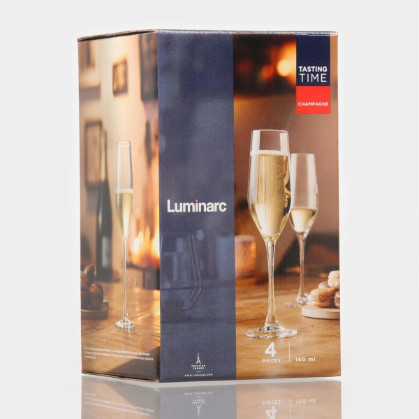 Набор бокалов для шампанского Luminarc Время дегустаций Шампань 4 пр. 160 мл P6818
