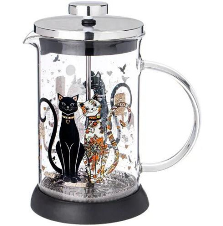 Френч-пресс Agness Парижские коты 0,6 л 894-157