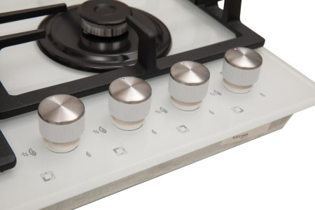 Встраиваемая варочная панель Газовая Oasis P-GWR, 58 см, цвет Белый