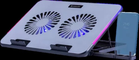 Теплоотводящая подставка Defender NS-519 15.6" RGB (USB) Grey