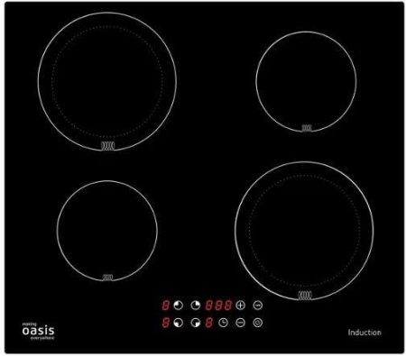 Встраиваемая варочная панель Индукционная Oasis P-IBS, 59 см, цвет Чёрный