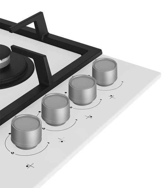 Встраиваемая варочная панель Газовая Beko HILW 64225 SW, 58,5 см, цвет Белый