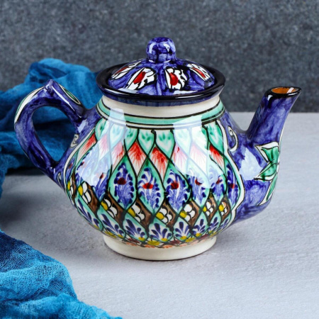 Чайник заварочный Шафран Риштанская Керамика микс 0,7 л 2870512