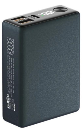 Внешний АКБ OLMIO QX-10 10000mAh 22.5W графитовый