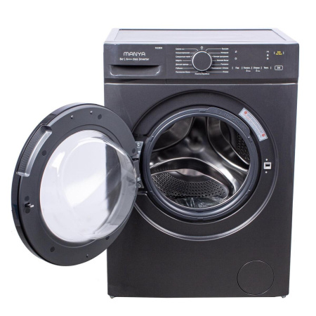 Стиральная машина с фронтальной загрузкой Manya M1283S, Max загрузка - 8кг, Max отжим - 1 200об/мин., цвет Серый