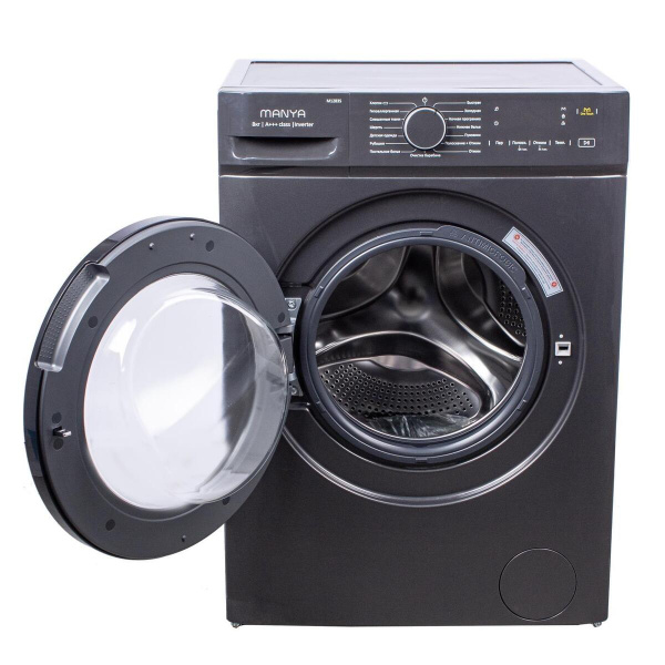 Стиральная машина с фронтальной загрузкой Manya M1283S, Max загрузка - 8кг, Max отжим - 1 200об/мин., цвет Серый