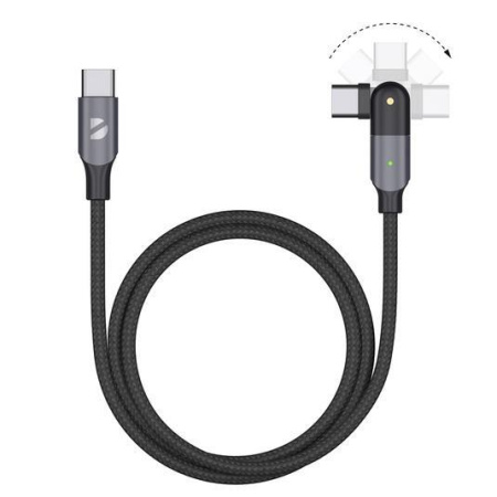 USB кабель Deppa USB Type-C - Type-C поворотный 180˚ 1,2м 72330 Black