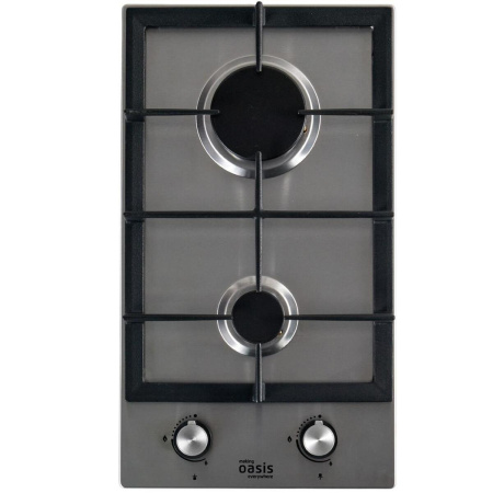 Встраиваемая варочная панель Газовая Oasis P-MEND, 29 см, цвет Нержавеющая сталь