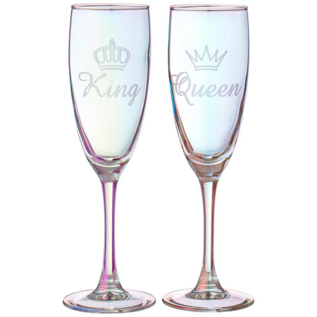 Набор бокалов для шампанского Lefard Король и королева 2 пр. 170 мл 194-892