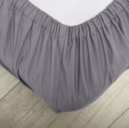 Простынь на резинке Mona Liza Steel 160*200*25 Серый 555026/2