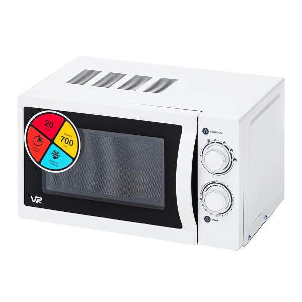 Микроволновая печь VR M20HAW, цвет Белый, 20 л.