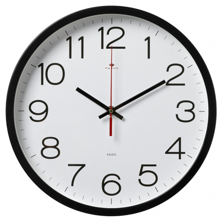 Часы настенные Рубин Классика d-30см черный 3027-121B