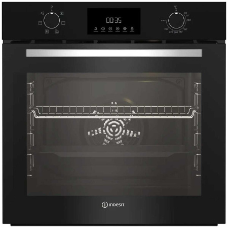 Встраиваемый Электрический духовой шкаф Indesit IFE 3644 J BL, цвет Чёрный
