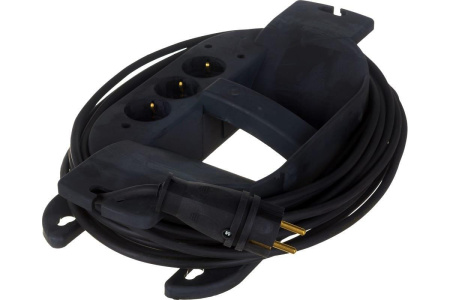 Удлинитель силовой АТЛАНТ КГ 3500 Вт на каучуковой рамке 3 розетки 10м (c/з) 80050