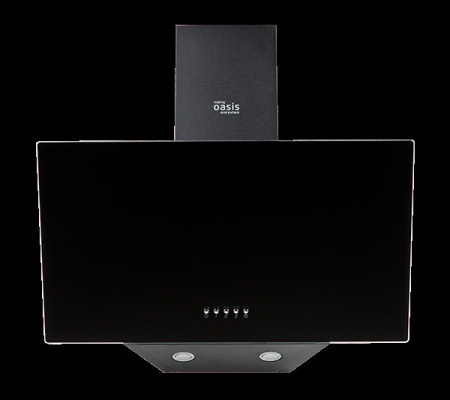 Вытяжка наклонная, настенная, Oasis NP-60B, цвет Чёрный, ширина 59,5см.
