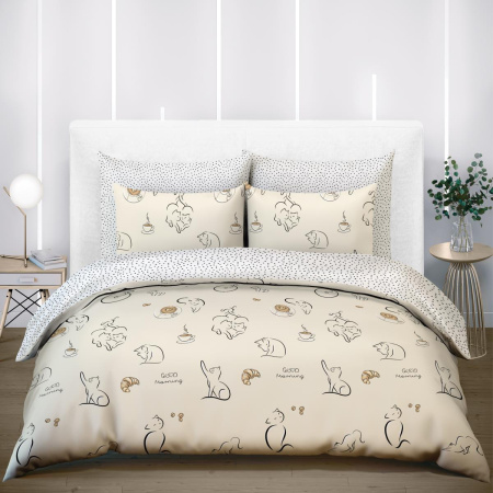 КПБ Семейный Fine Line Сонные котята 70/70 Бязь 940408