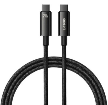 USB кабель Baseus Silky Fast Charging Data Cable Type-A - Type-C 3A 1м Cluster Black