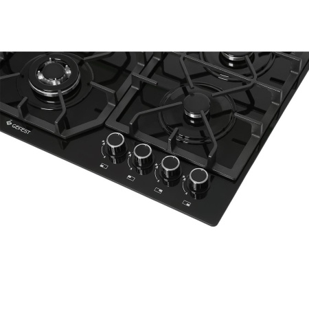 Встраиваемая варочная панель Газовая Gefest 2232-01, 60 см, цвет Чёрный