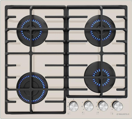 Встраиваемая варочная панель Газовая Maunfeld EGHG.64.6CBG/G, 59 см, цвет Бежевый