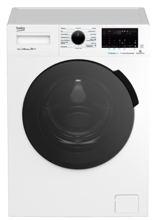 Стиральная машина с фронтальной загрузкой Beko WSPE7H616W, Max загрузка - 7,5кг, Max отжим - 1 200об/мин., цвет Белый
