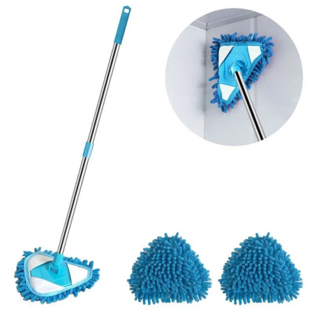 Окномойка Рыжий кот (насадка 16х16 см) микрофибра, черенок 57-93 см телескоп, нерж сталь (104083)