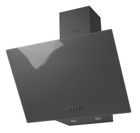 Вытяжка наклонная, настенная, Oasis NP-60G, цвет Серый, ширина 59,5см.
