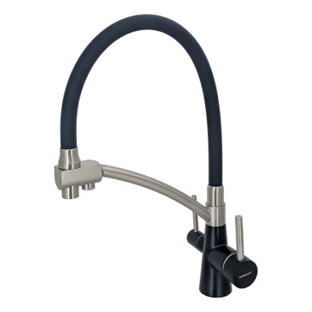 Смеситель Wisent для кухни гибкий Антрацит W4855-26-2