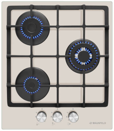 Встраиваемая варочная панель Газовая Maunfeld EGHG.43.33CBG\G, 44 см, цвет Бежевый