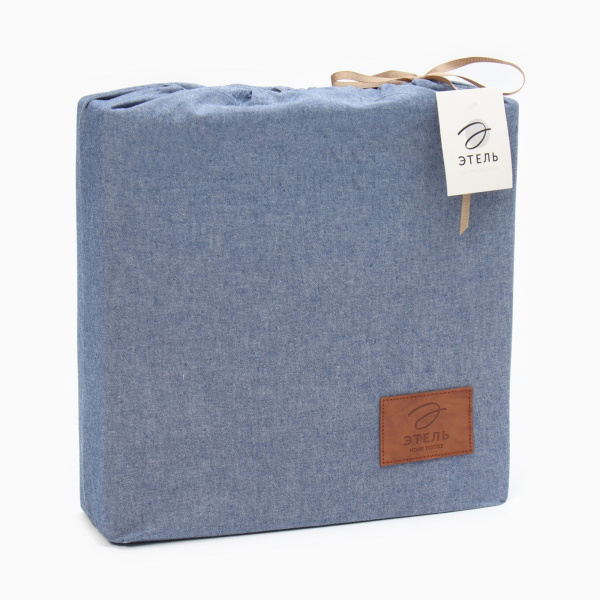 КПБ Евро Этель Denim 50/70 Жатый хлопок Синий 10245419