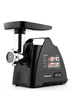 Мясорубка Brayer 1606BR, цвет Чёрный, производительность 2 кг/мин, мощность 1 800 Вт