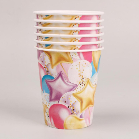 Набор бумажной посуды Страна Карнавалия С Днем Рождения шары 7870791