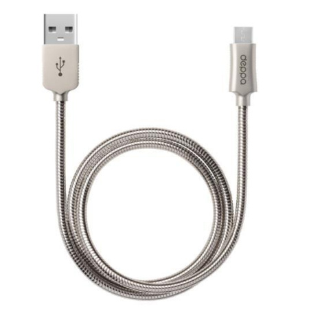 USB кабель Deppa USB - Micro USB, Metal (1,2м) 72273