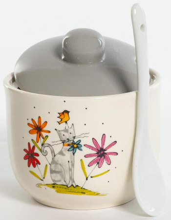 Сахарница Elrington Полосатый кот 320 мл 208-07007