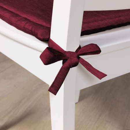 Подушка для стула Волшебная Ночь 40/40 Бордо Рогожка 791068