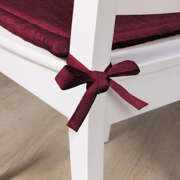 Подушка для стула Волшебная Ночь 40/40 Бордо Рогожка 791068